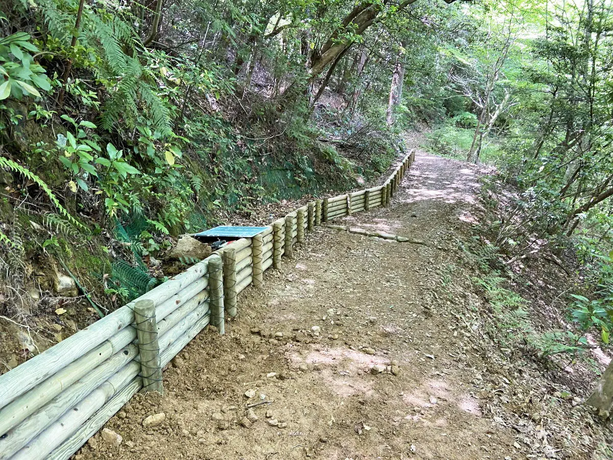 岐阜県岐阜市 ふれあいの森 土留補修工事(令和2年度)写真