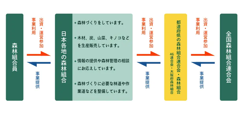 森林組合系統組織図