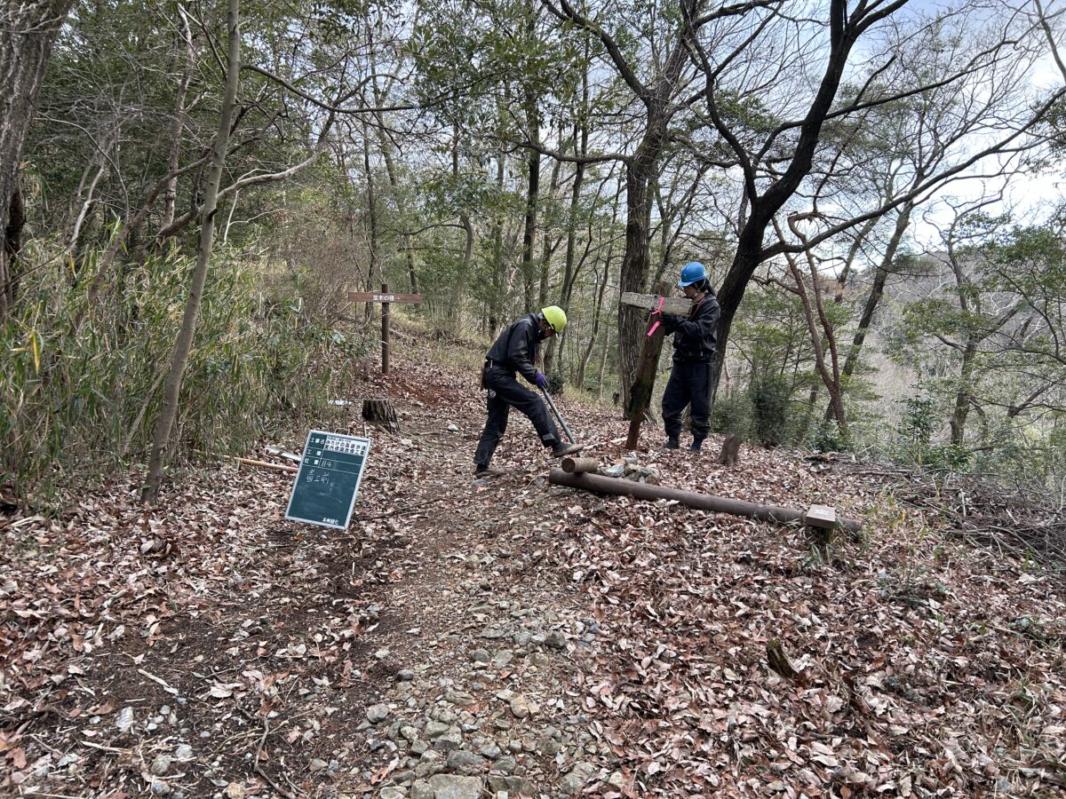 可児郡御嵩町　みたけの森　看板設置工事写真